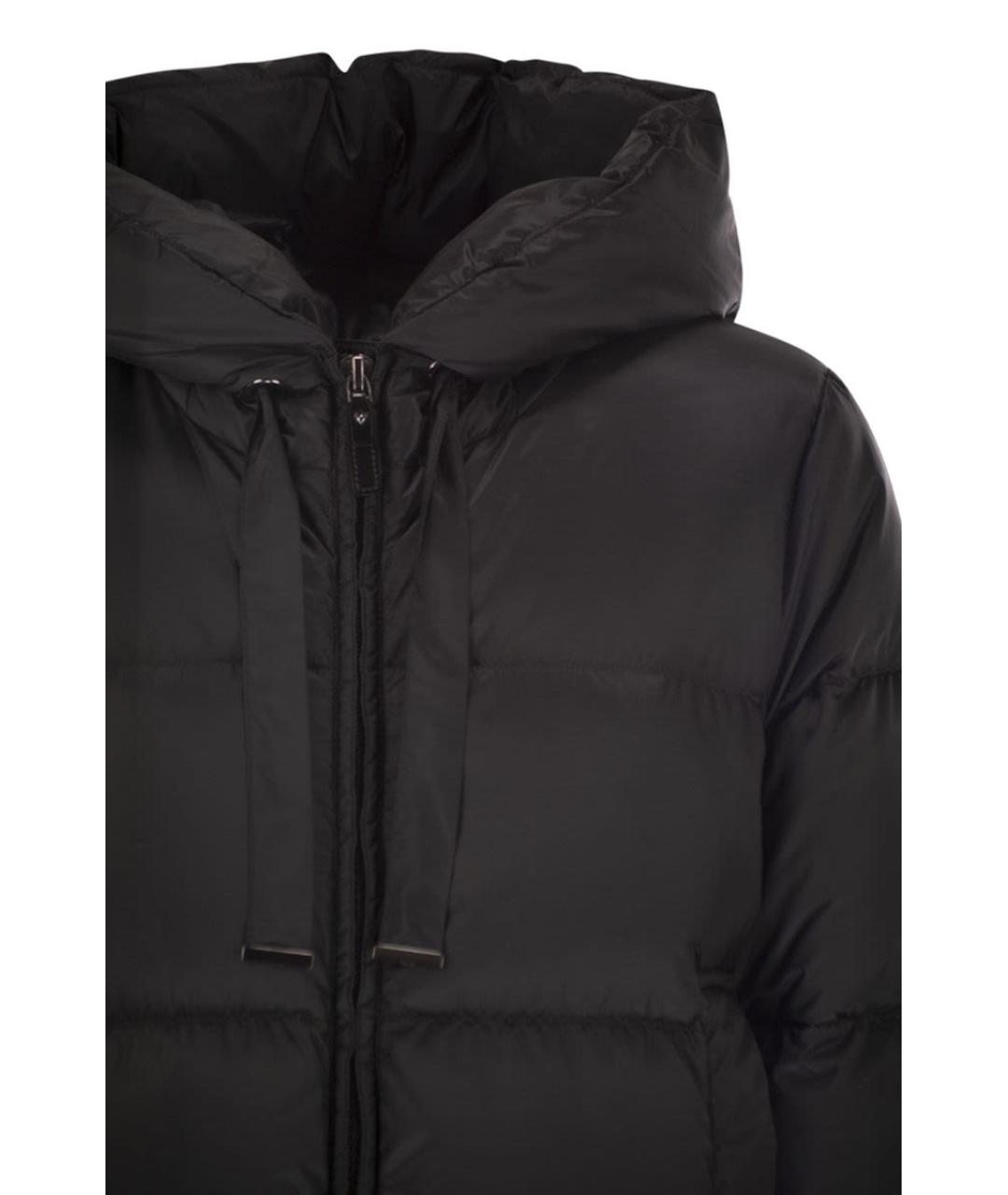 MAX MARA Черный полиэстеровый пуховик, фото 4