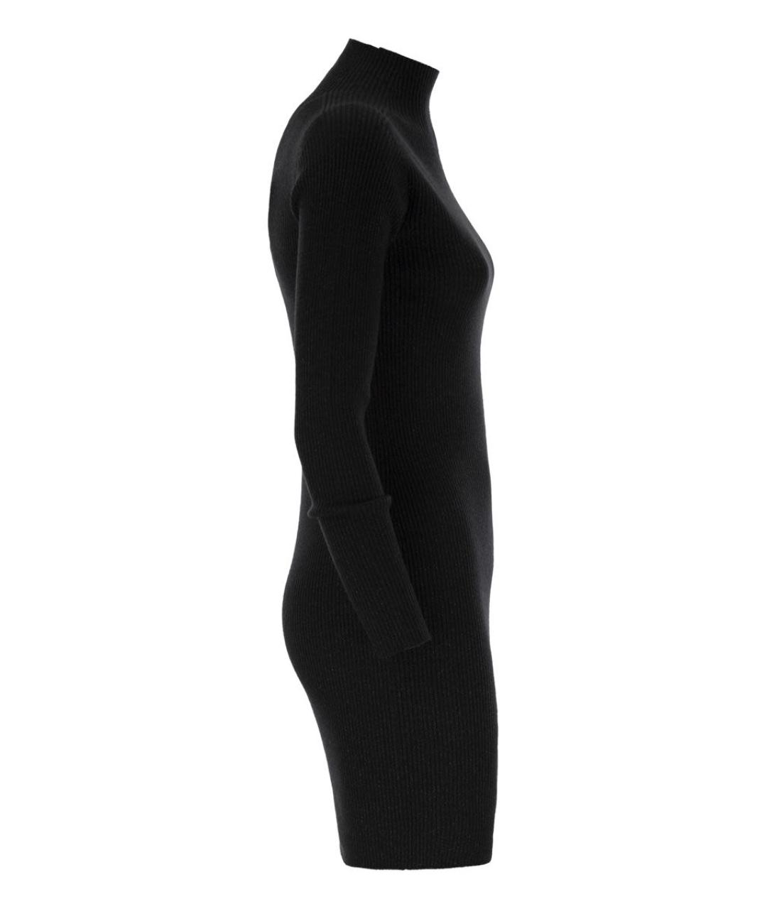 WEEKEND MAX MARA Черное шерстяное повседневное платье, фото 3