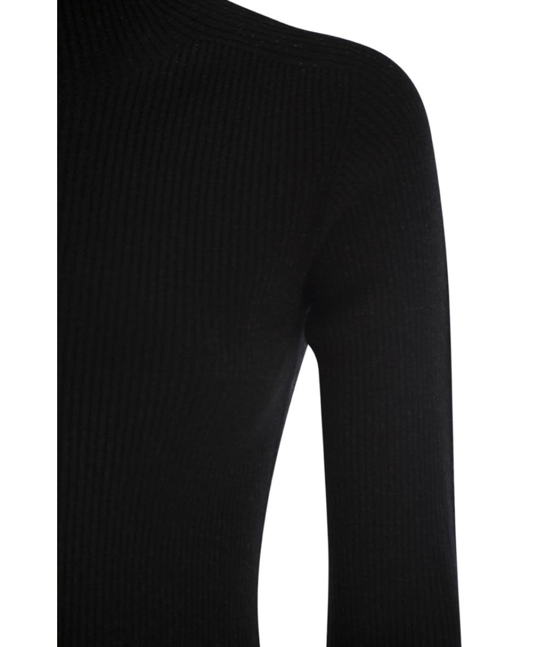 WEEKEND MAX MARA Черное шерстяное повседневное платье, фото 4