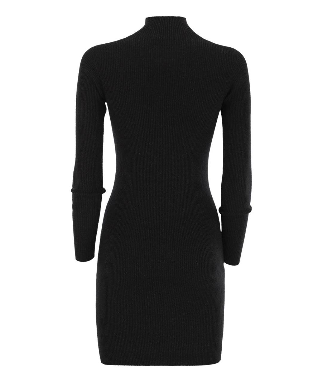 WEEKEND MAX MARA Черное шерстяное повседневное платье, фото 2