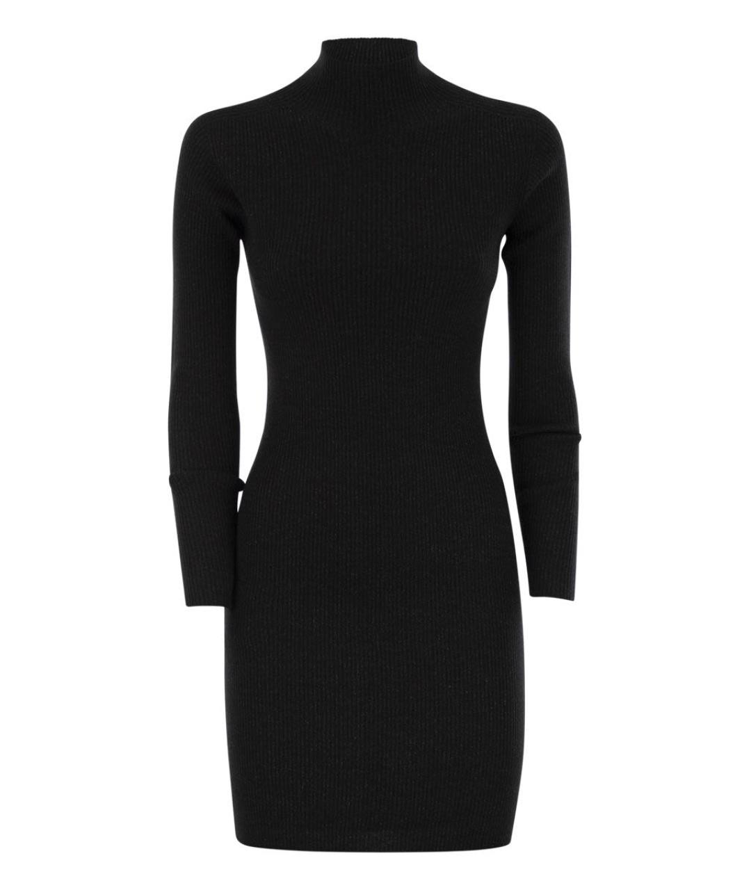 WEEKEND MAX MARA Черное шерстяное повседневное платье, фото 1