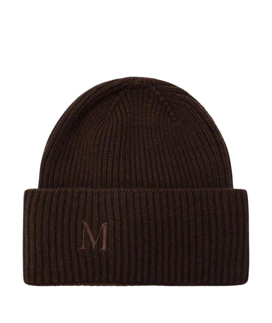 MAX MARA Коричневая кашемировая шапка, фото 1