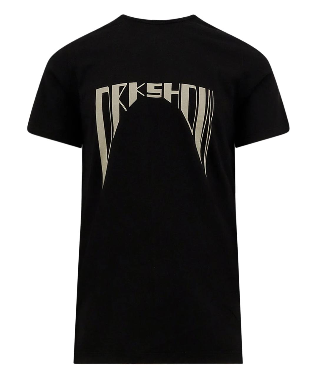 RICK OWENS DRKSHDW Черная хлопковая футболка, фото 1