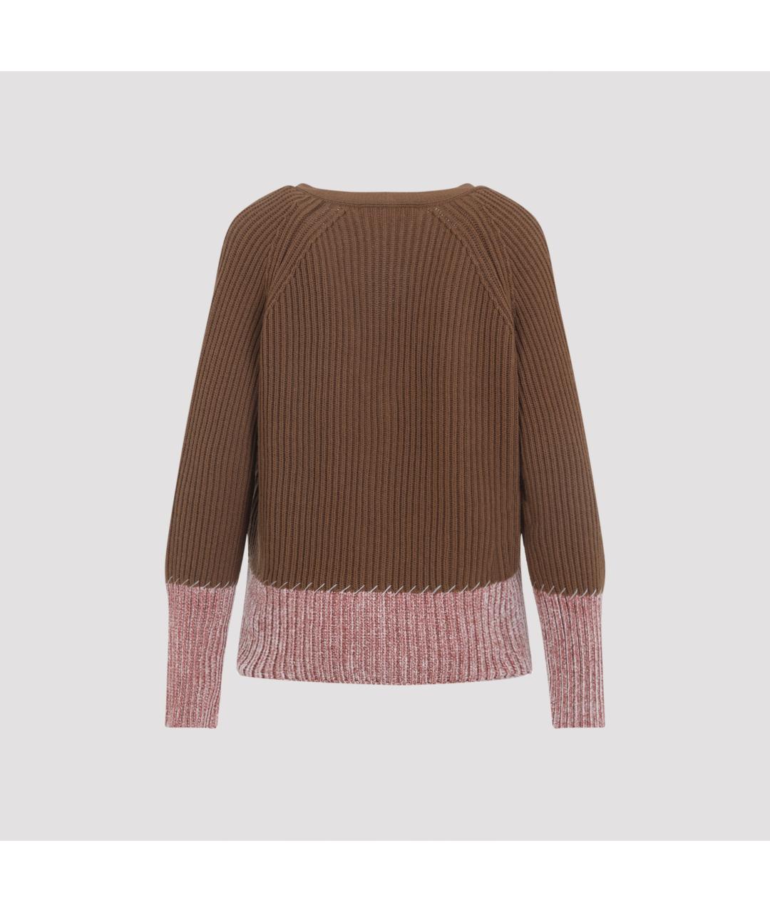 MARNI Коричневый шерстяной кардиган, фото 3