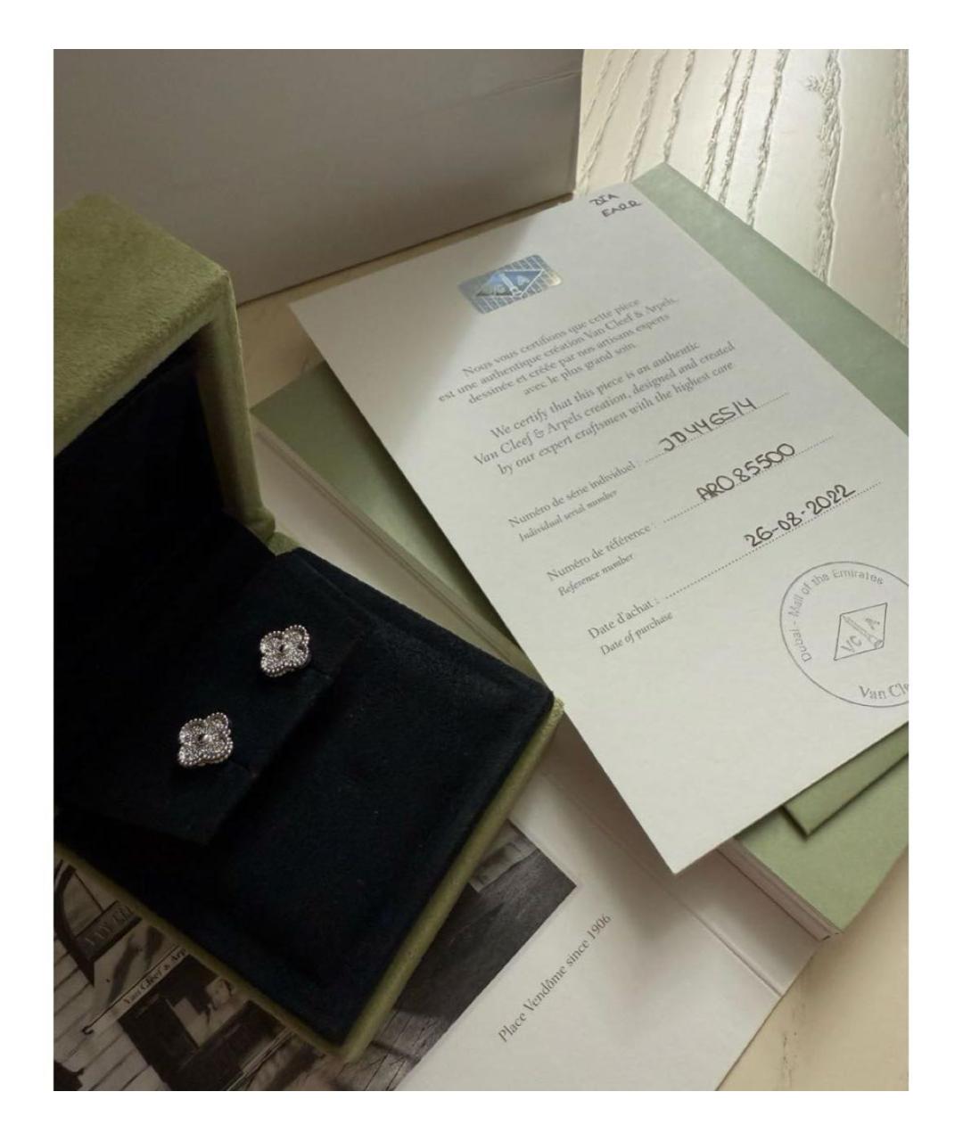 VAN CLEEF & ARPELS Белые серьги из белого золота, фото 3