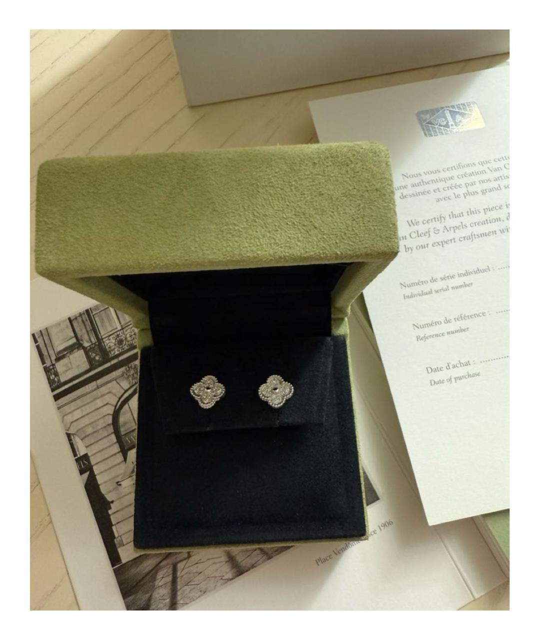 VAN CLEEF & ARPELS Белые серьги из белого золота, фото 4