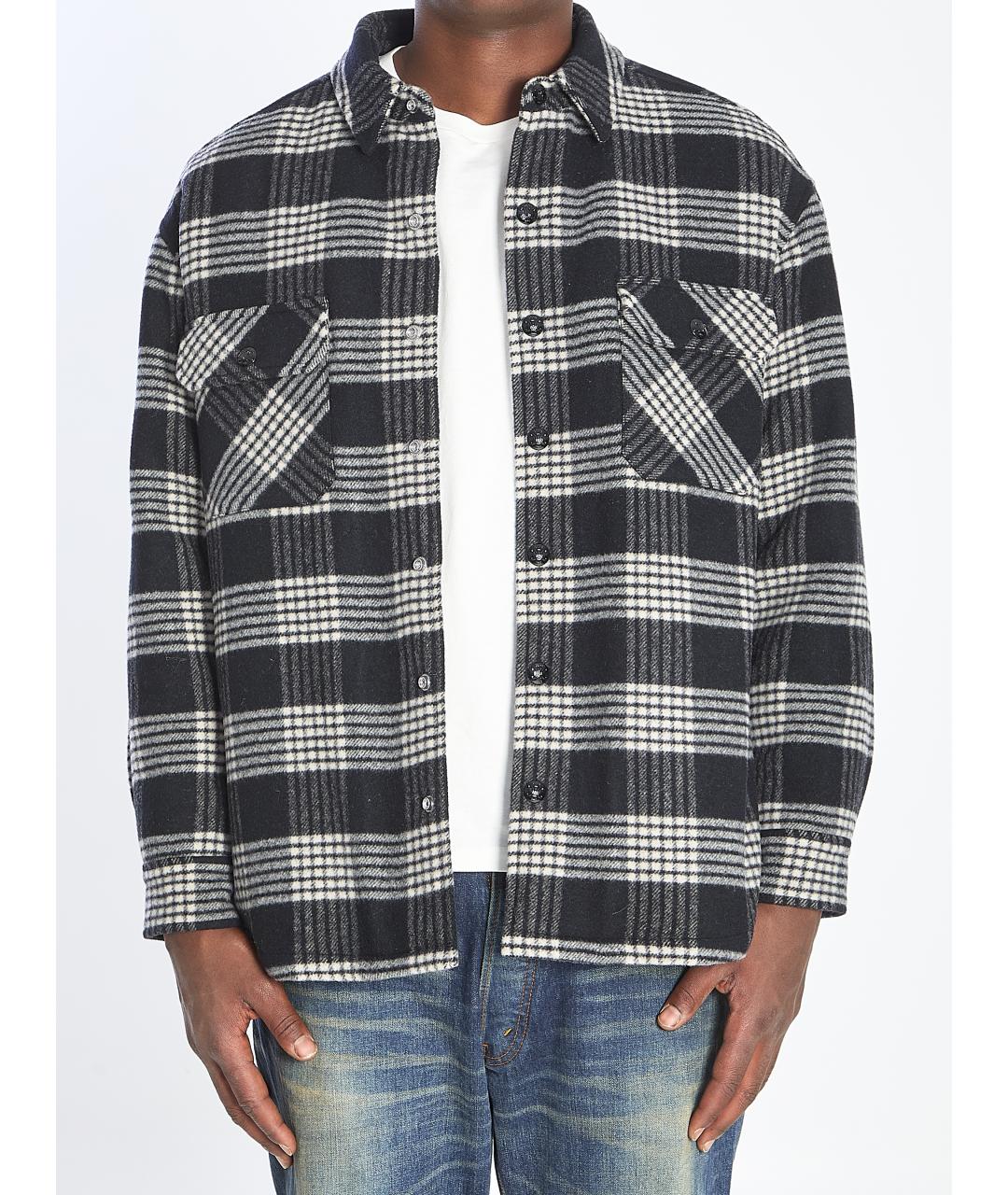 CELINE Черная шерстяная кэжуал рубашка, фото 2