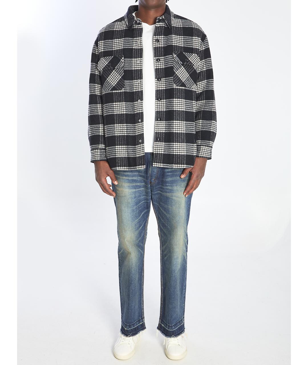 CELINE Черная шерстяная кэжуал рубашка, фото 6