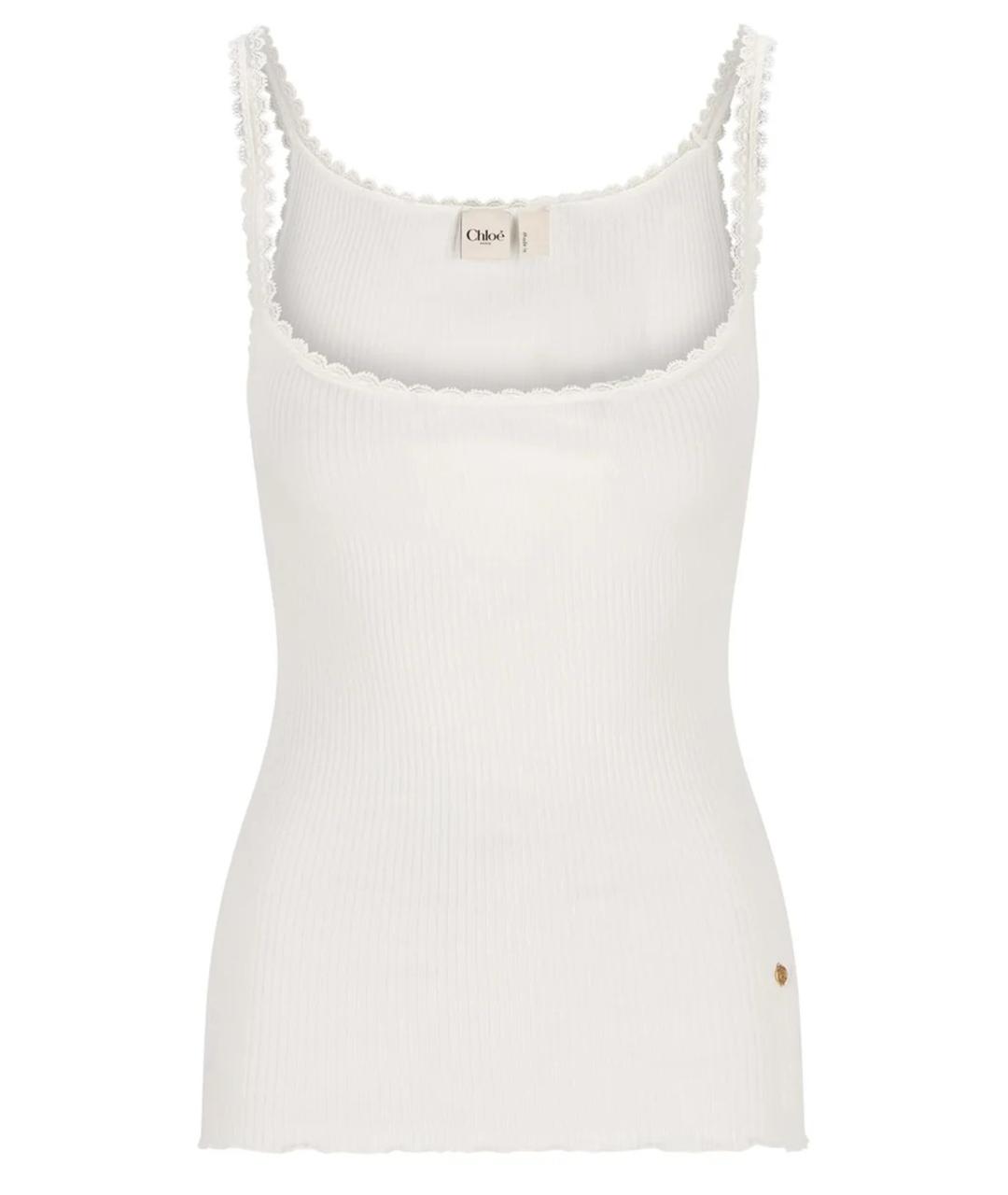 CHLOE Белая хлопковая майка, фото 1