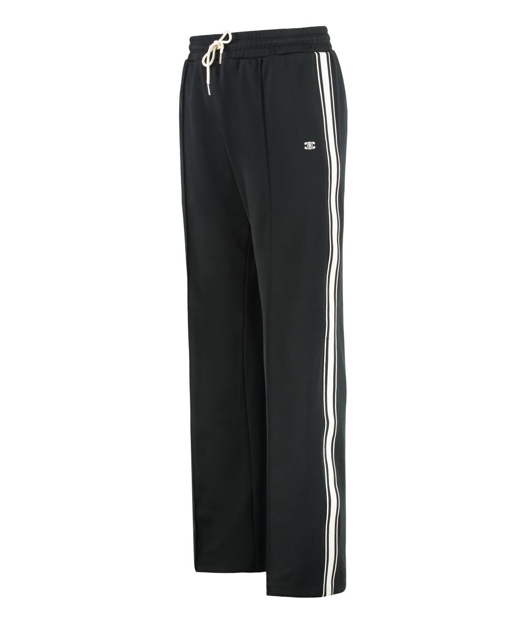 CELINE Черные полиэстеровые повседневные брюки, фото 3