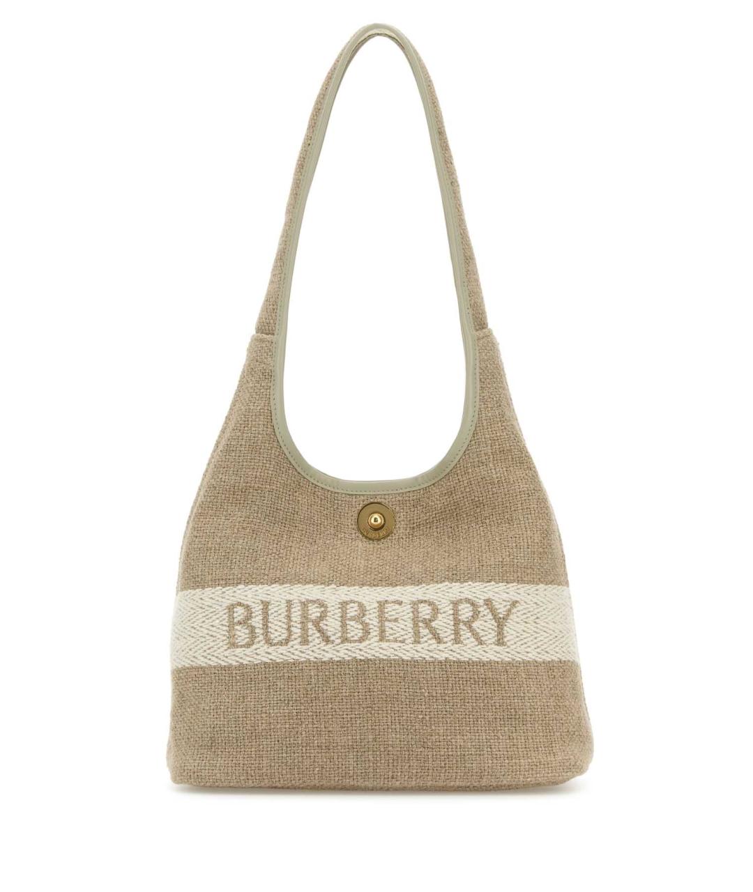 BURBERRY Бежевая синтетическая сумка через плечо, фото 1