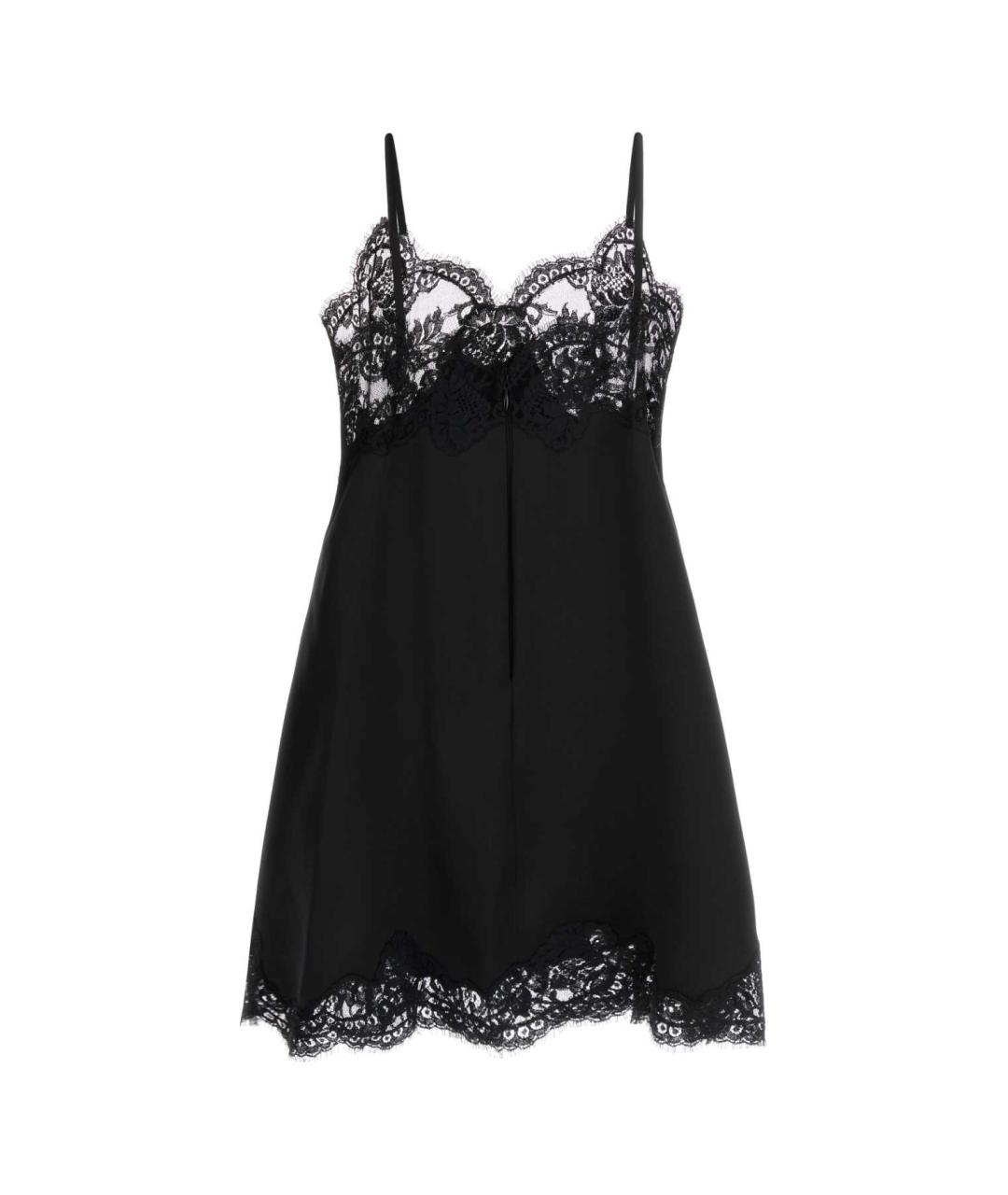 DOLCE&GABBANA Черное шелковое коктейльное платье, фото 2