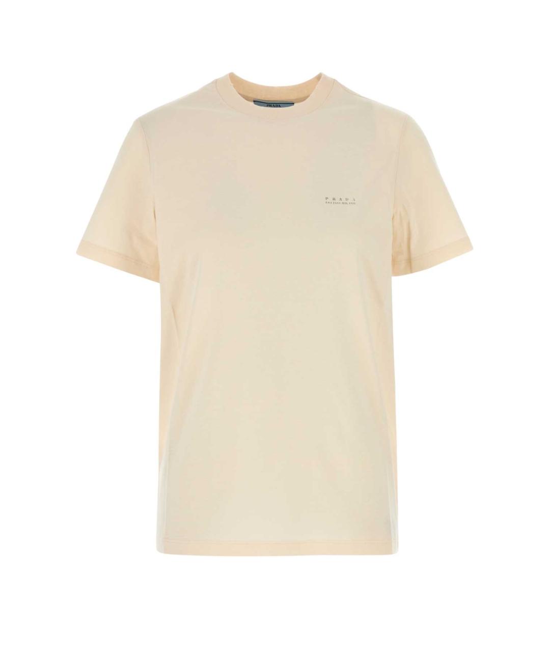 PRADA Бежевая хлопковая футболка, фото 1