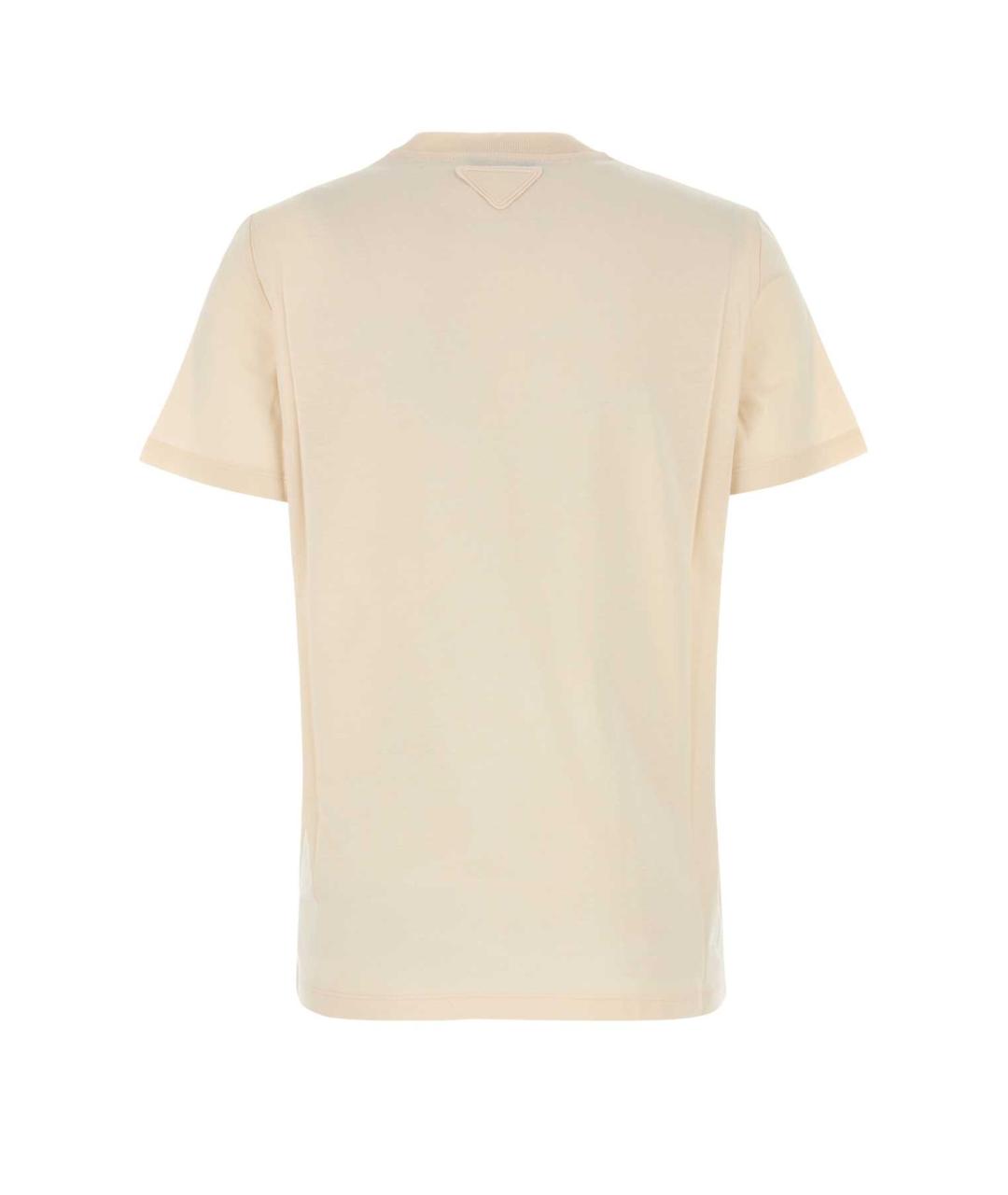 PRADA Бежевая хлопковая футболка, фото 2