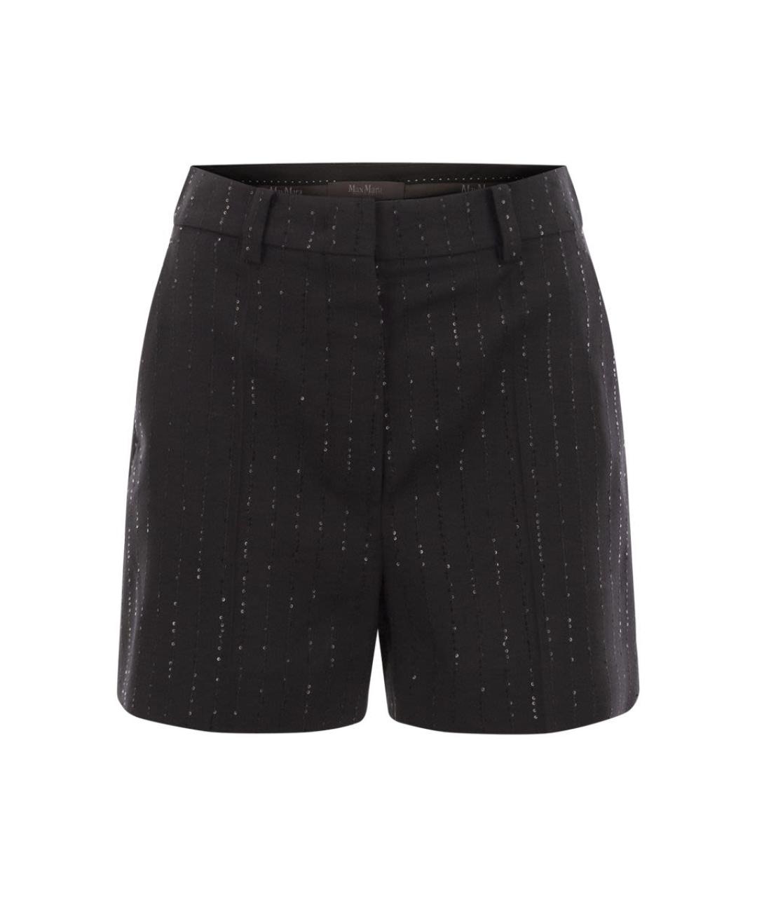 MAX MARA Черные шерстяные шорты, фото 1