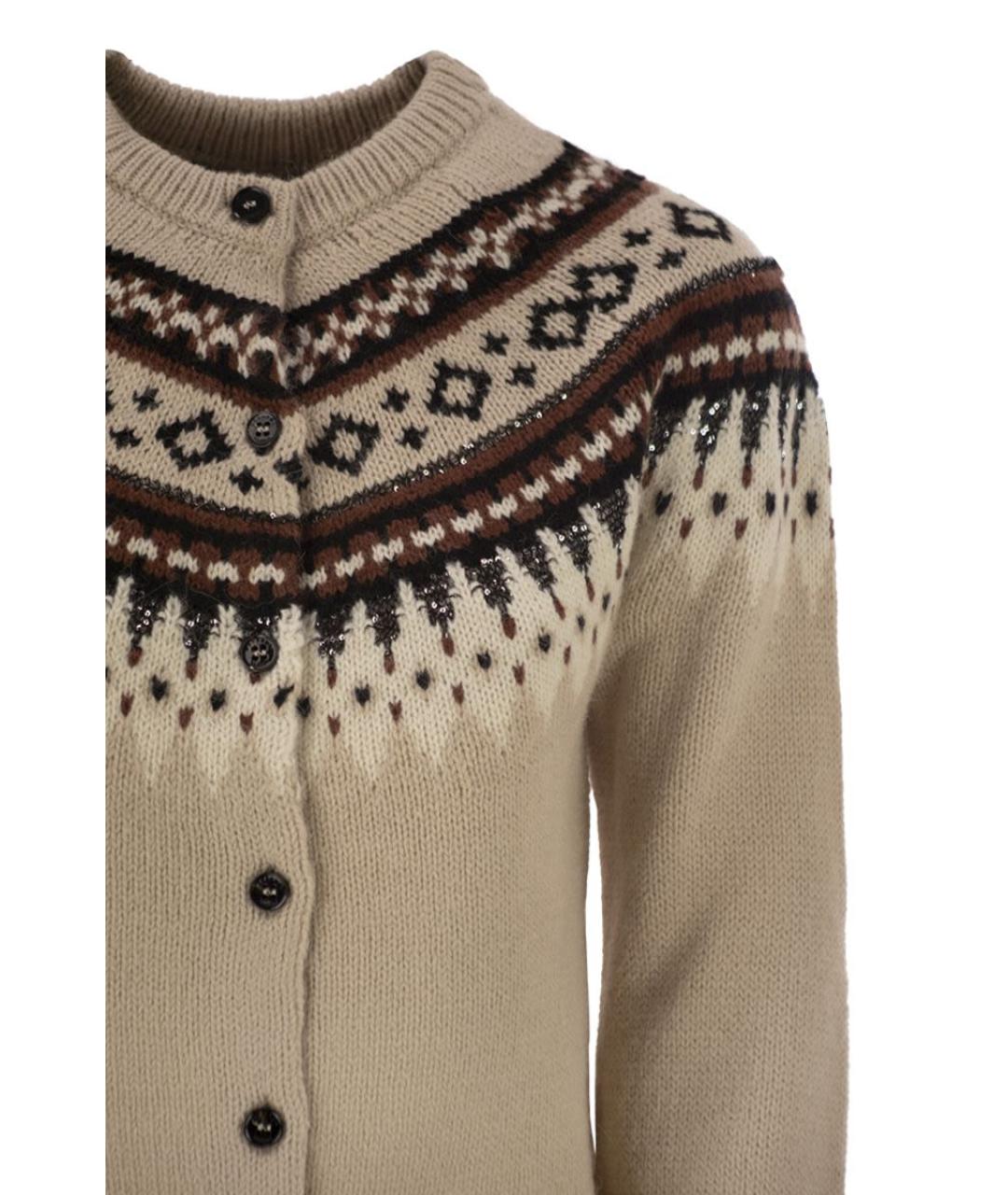 WEEKEND MAX MARA Мульти шерстяной кардиган, фото 4
