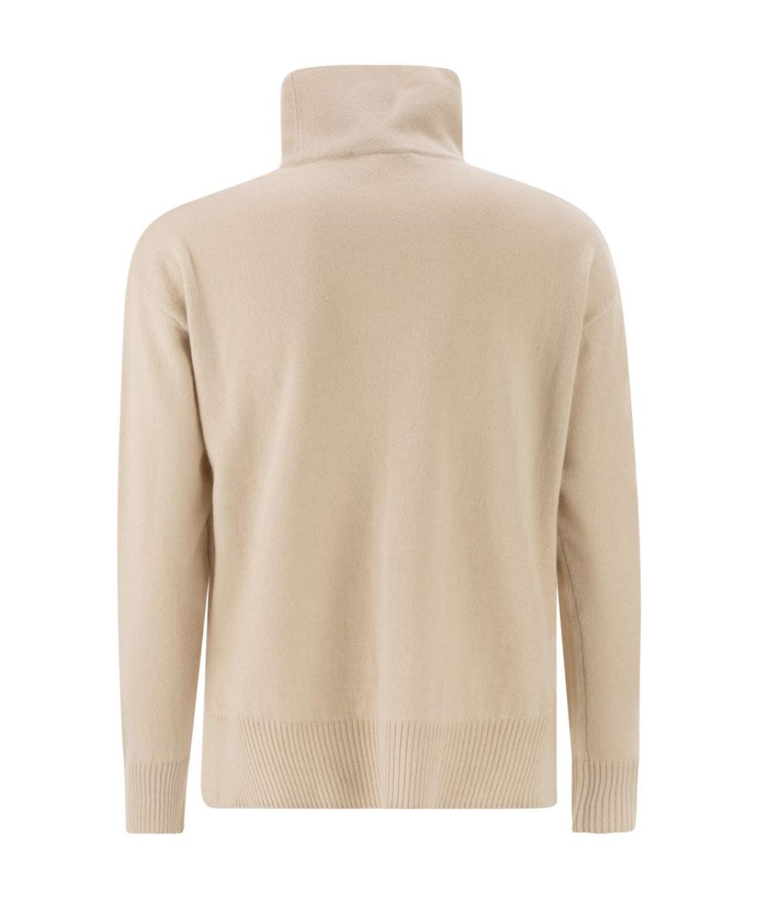 WEEKEND MAX MARA Бежевый шерстяной джемпер / свитер, фото 2