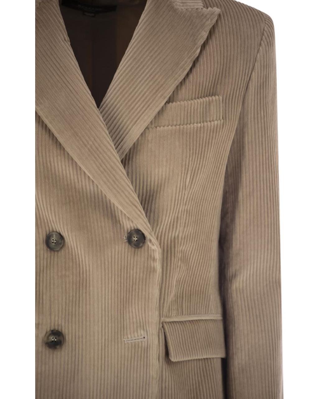 WEEKEND MAX MARA Бежевый хлопковый жакет/пиджак, фото 4
