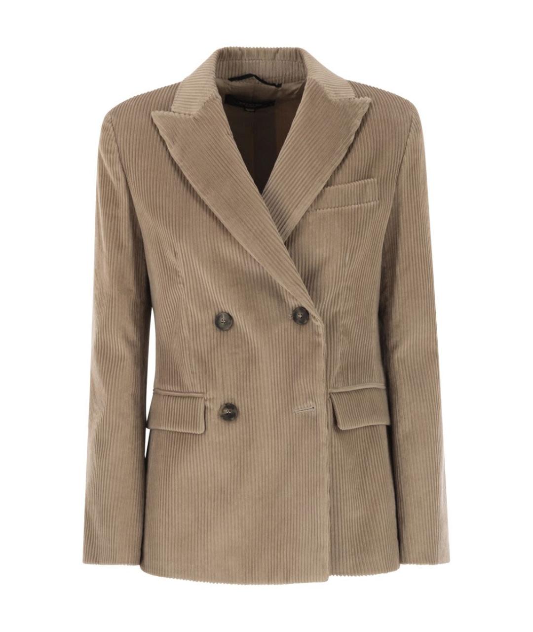 WEEKEND MAX MARA Бежевый хлопковый жакет/пиджак, фото 1