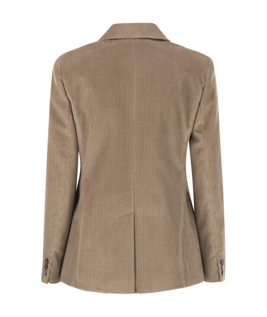 WEEKEND MAX MARA Бежевый хлопковый жакет/пиджак, фото 2