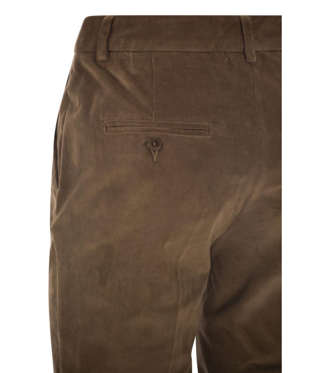 WEEKEND MAX MARA Бежевые хлопковые прямые брюки, фото 4