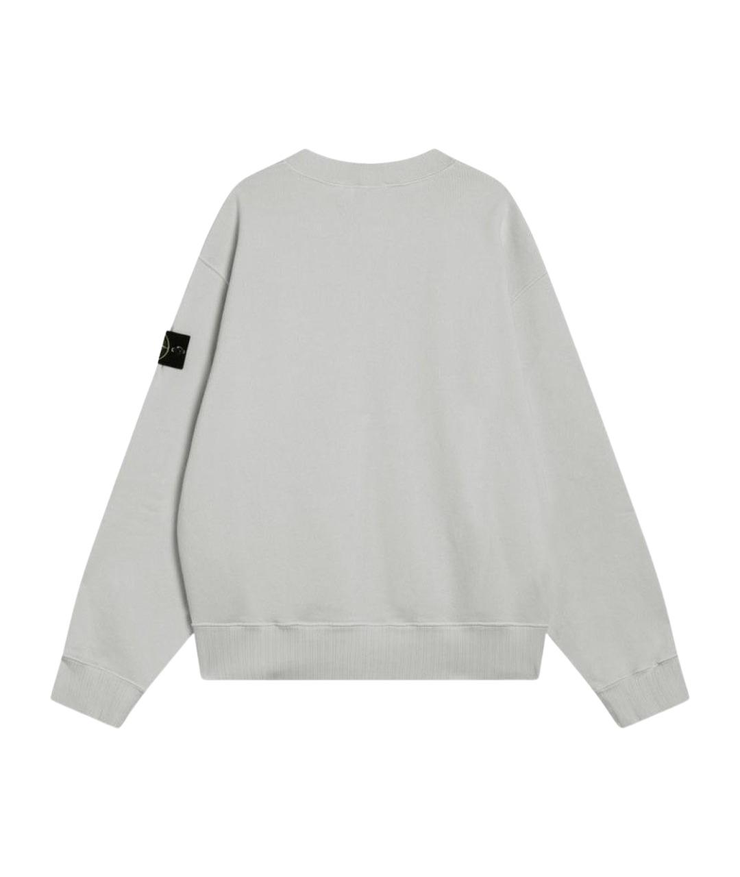STONE ISLAND Серый хлопковый джемпер / свитер, фото 2