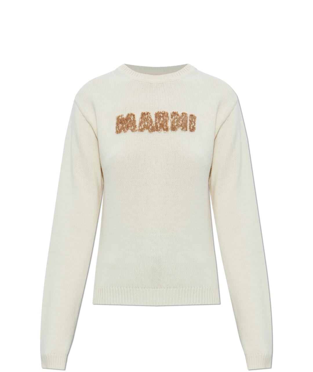 MARNI Белый шерстяной джемпер / свитер, фото 1
