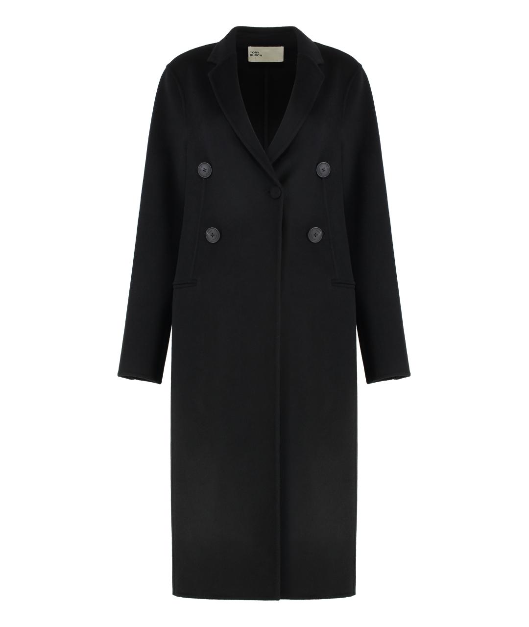 TORY BURCH Черное шерстяное пальто, фото 1