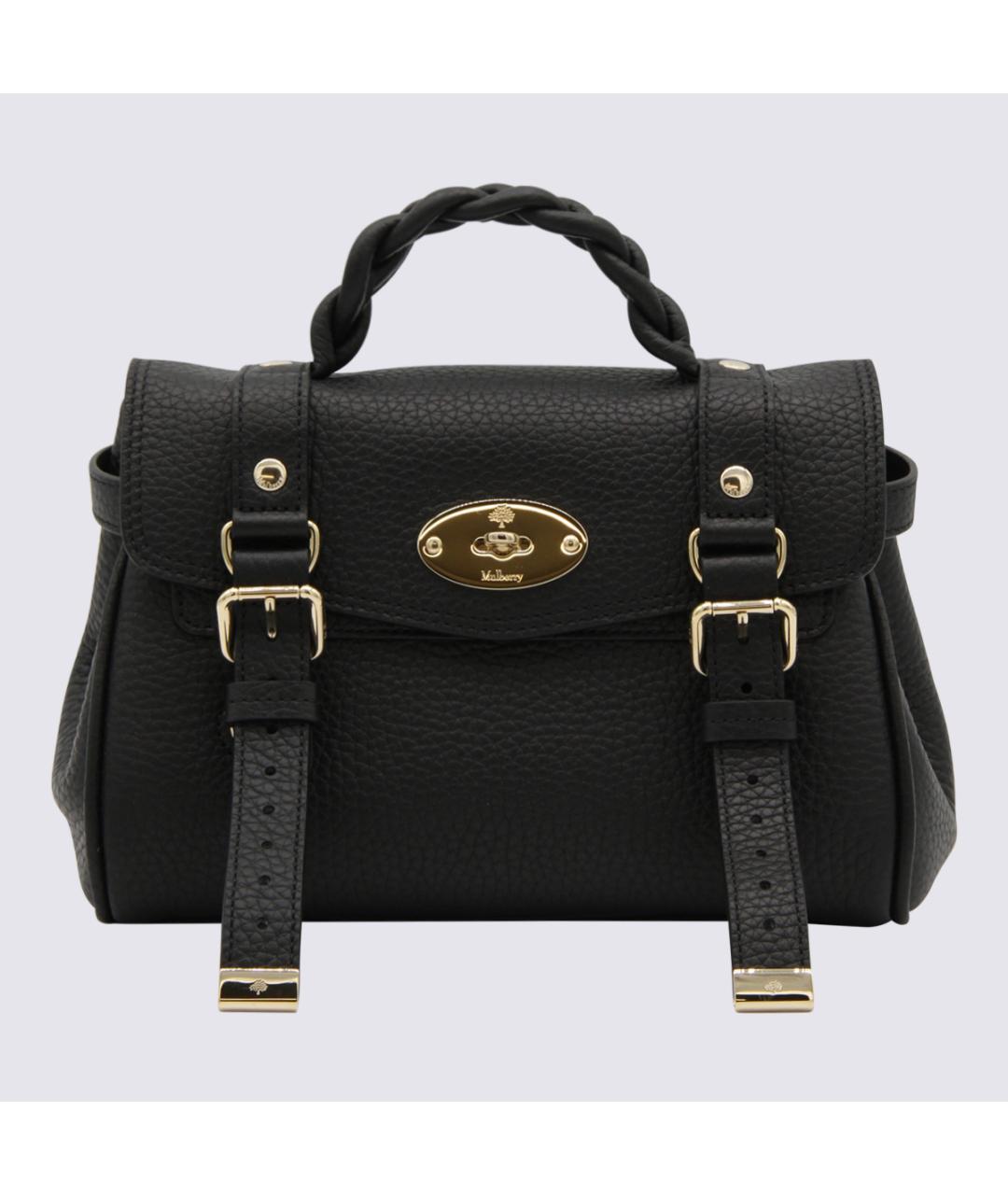 MULBERRY Черная кожаная сумка тоут, фото 3