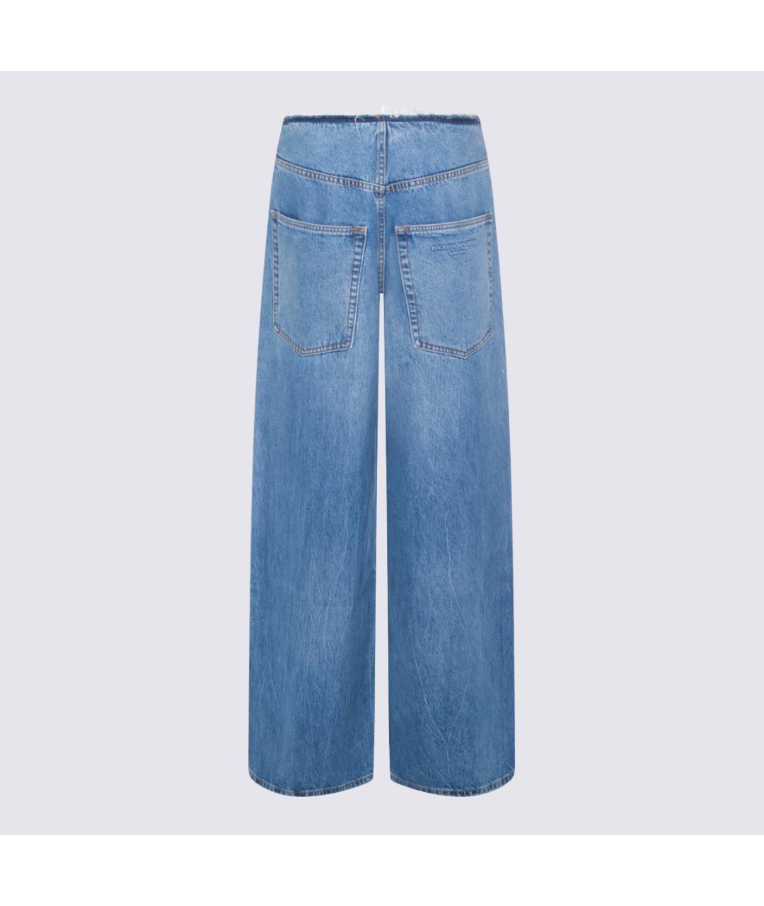 ALEXANDER WANG Голубые хлопковые прямые джинсы, фото 2