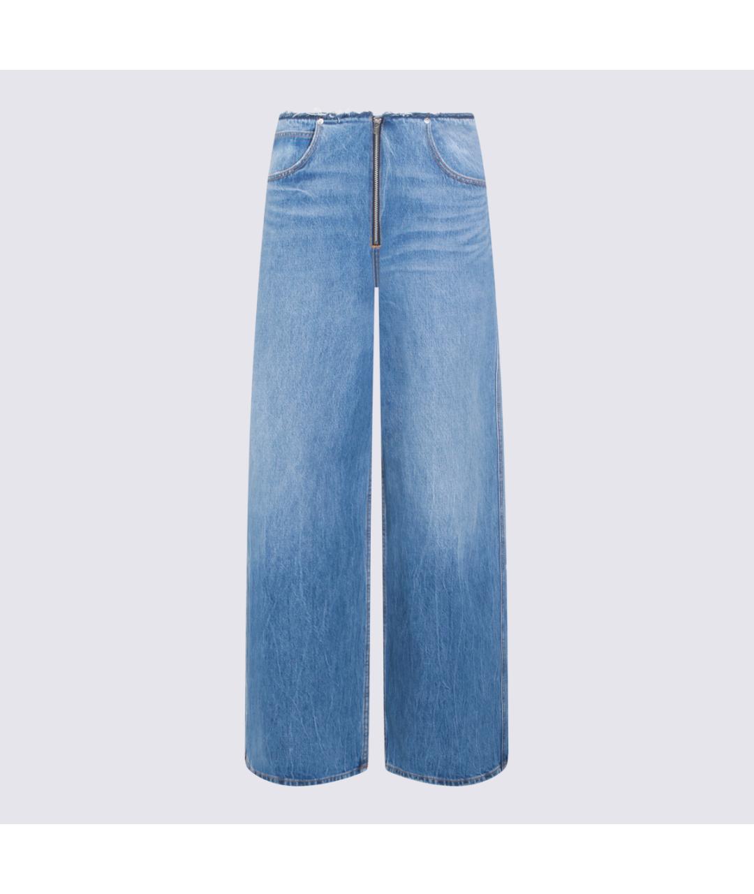 ALEXANDER WANG Голубые хлопковые прямые джинсы, фото 4