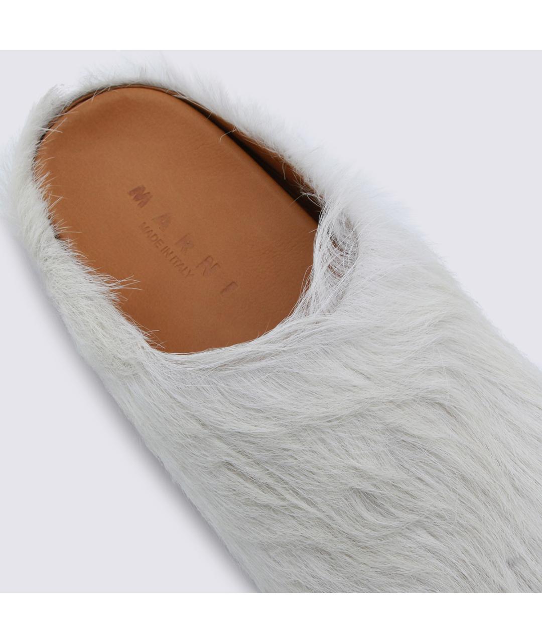 MARNI Белые кожаные сандалии, фото 4