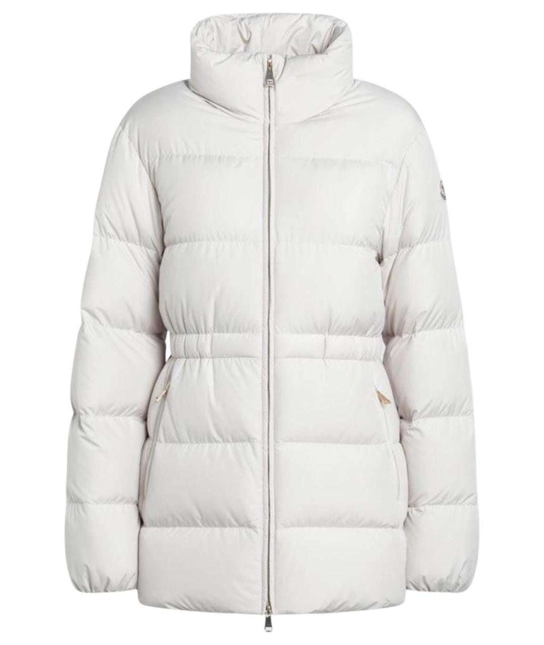 MONCLER Белый полиэстеровый пуховик, фото 1