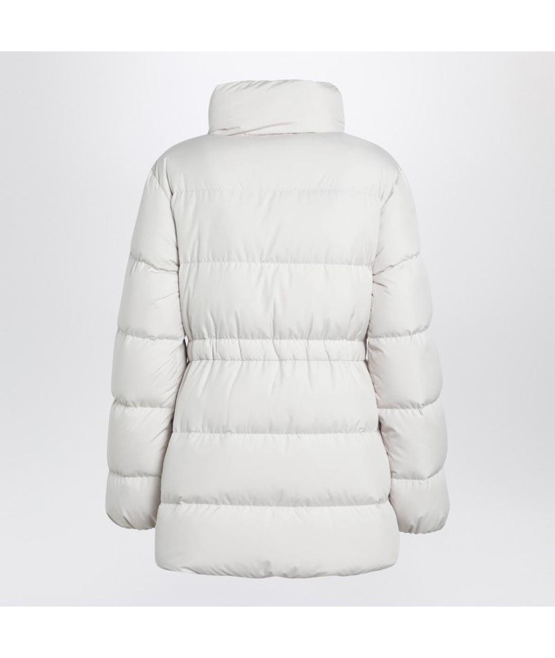 MONCLER Белый полиэстеровый пуховик, фото 3