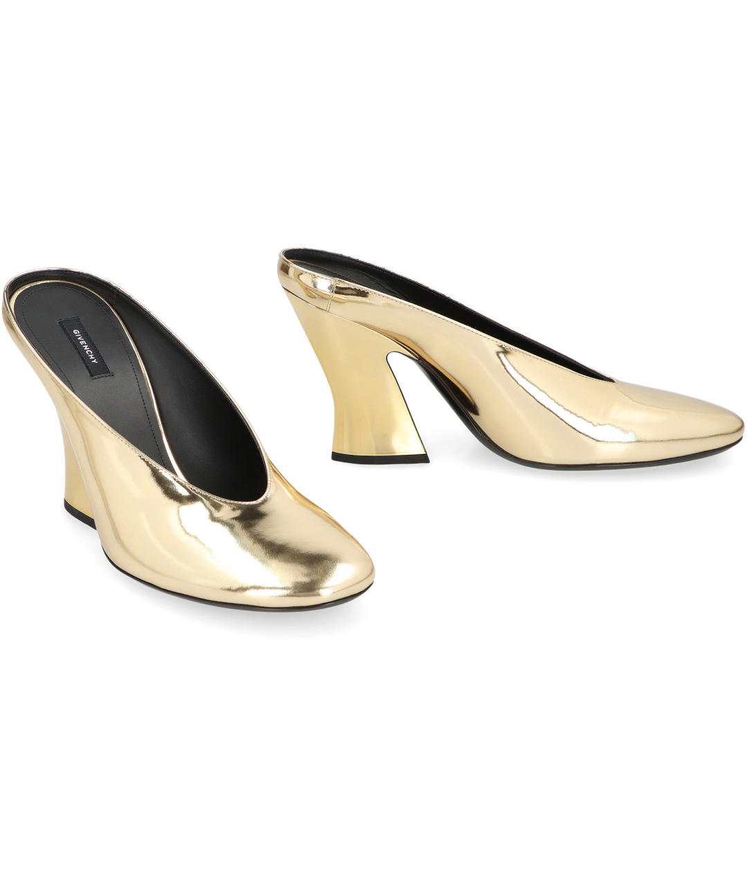 GIVENCHY Золотые кожаные туфли, фото 2