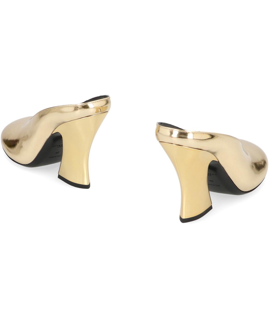 GIVENCHY Золотые кожаные туфли, фото 3