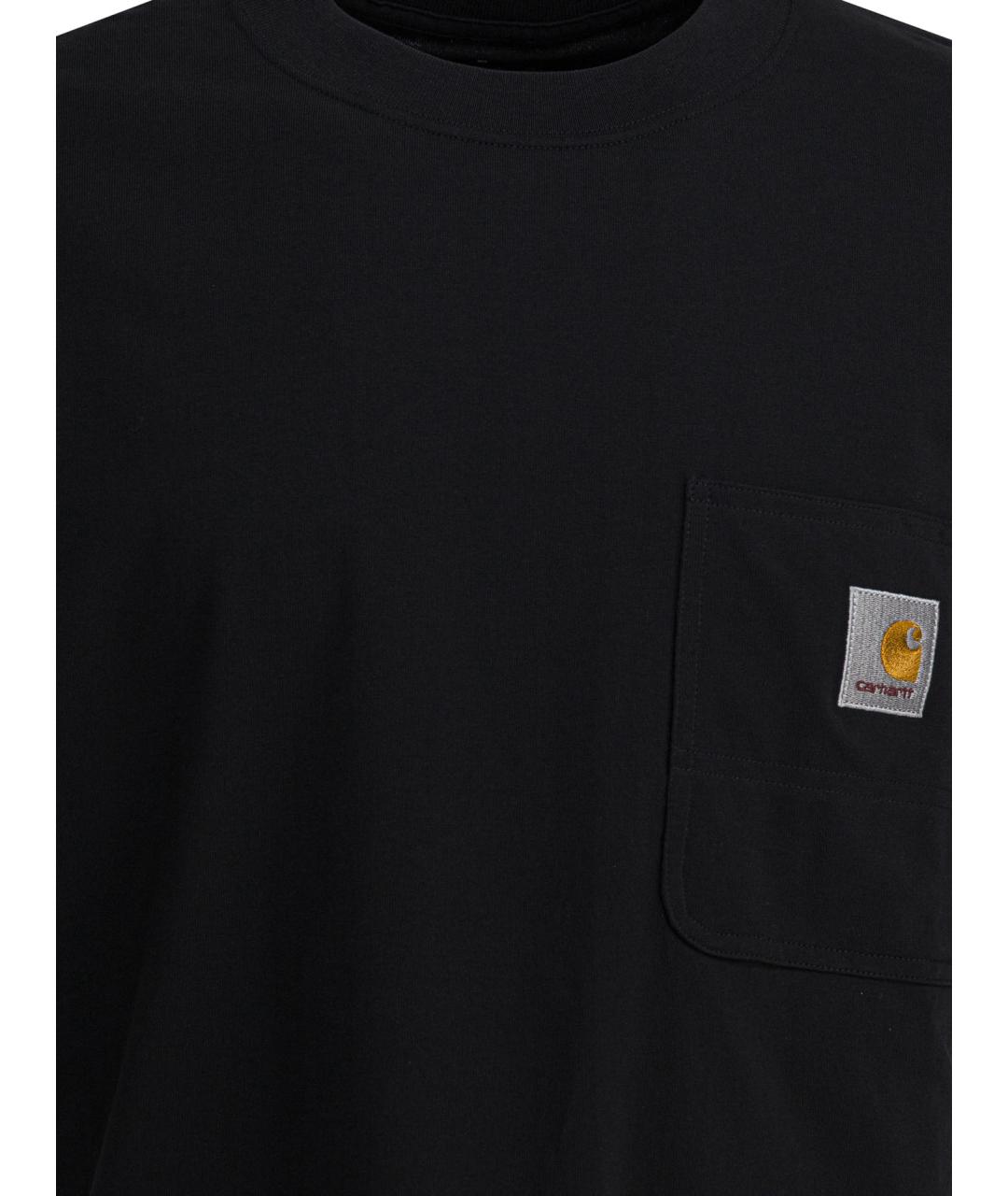 CARHARTT WIP Черная хлопковая футболка, фото 3