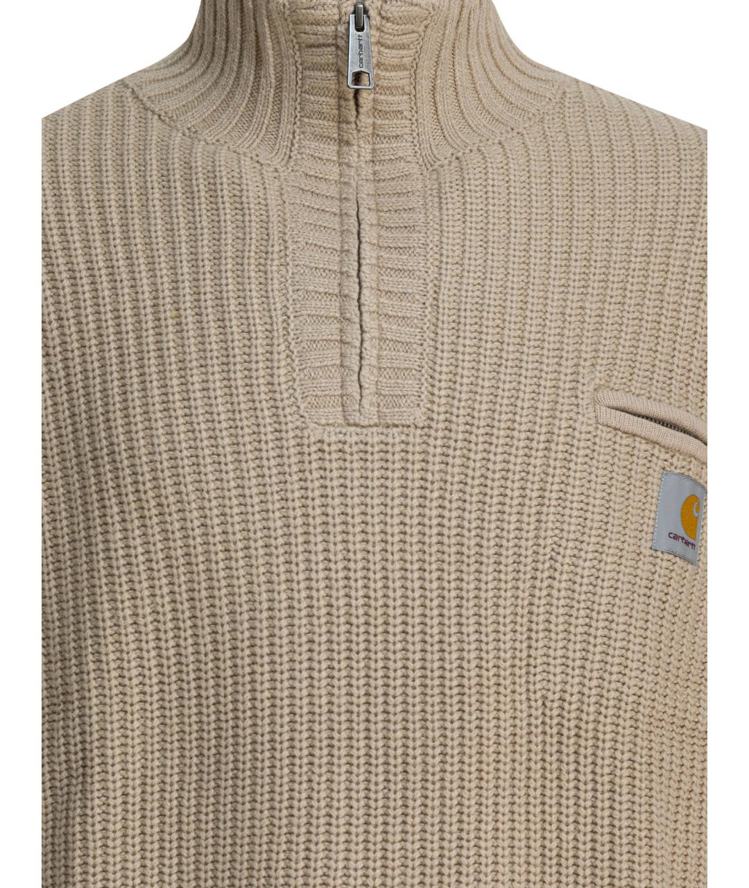 CARHARTT WIP Бежевый шерстяной джемпер / свитер, фото 3