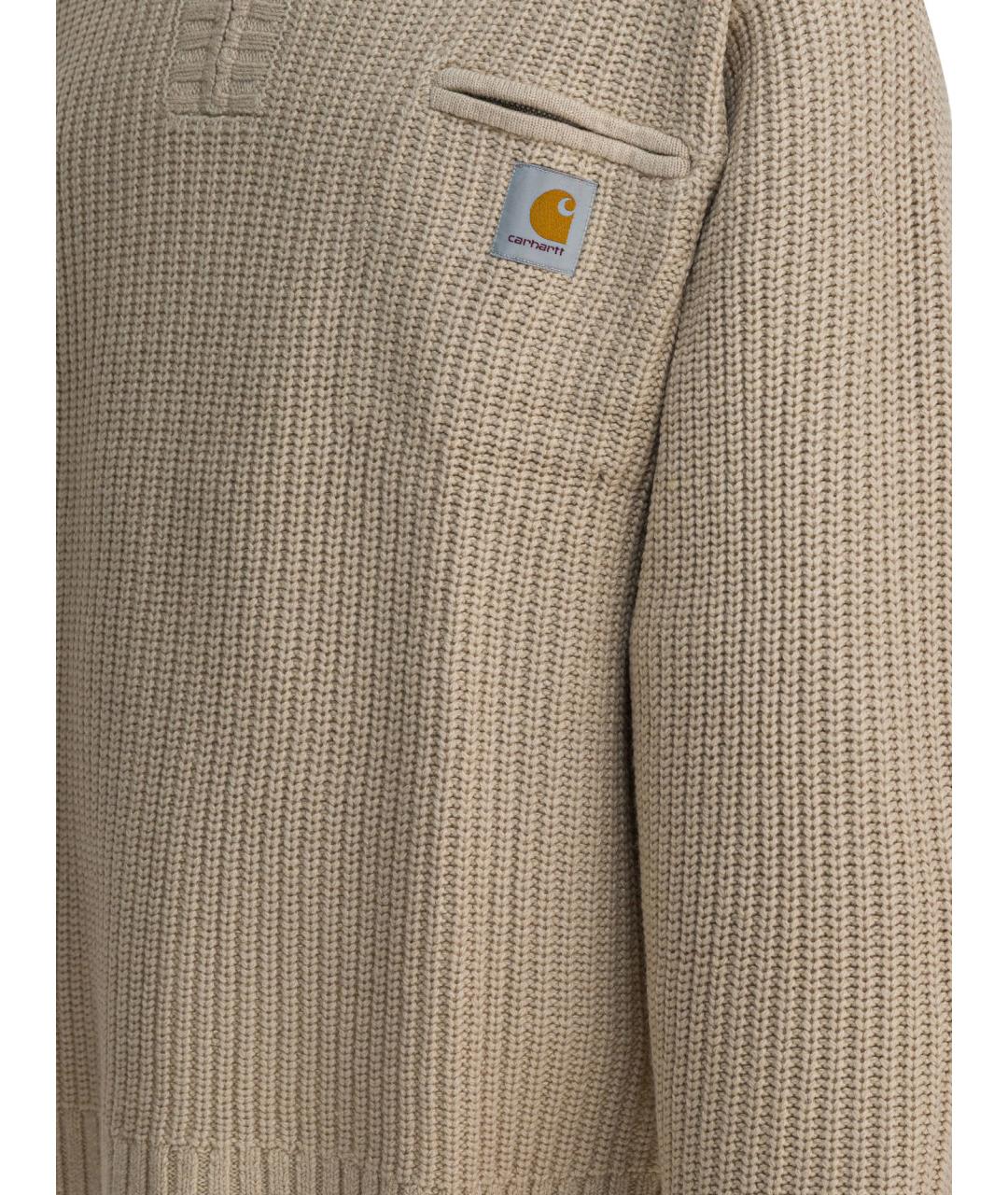 CARHARTT WIP Бежевый шерстяной джемпер / свитер, фото 4