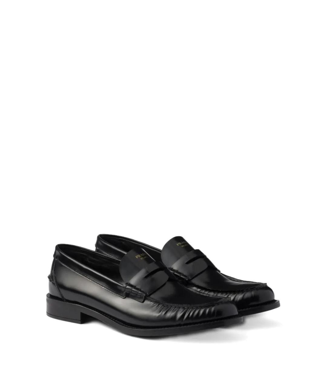 PRADA Черные кожаные лоферы, фото 2