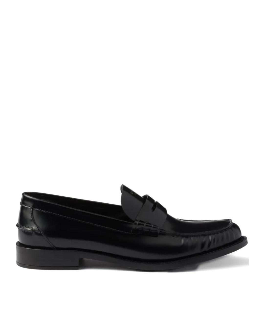 PRADA Черные кожаные лоферы, фото 1