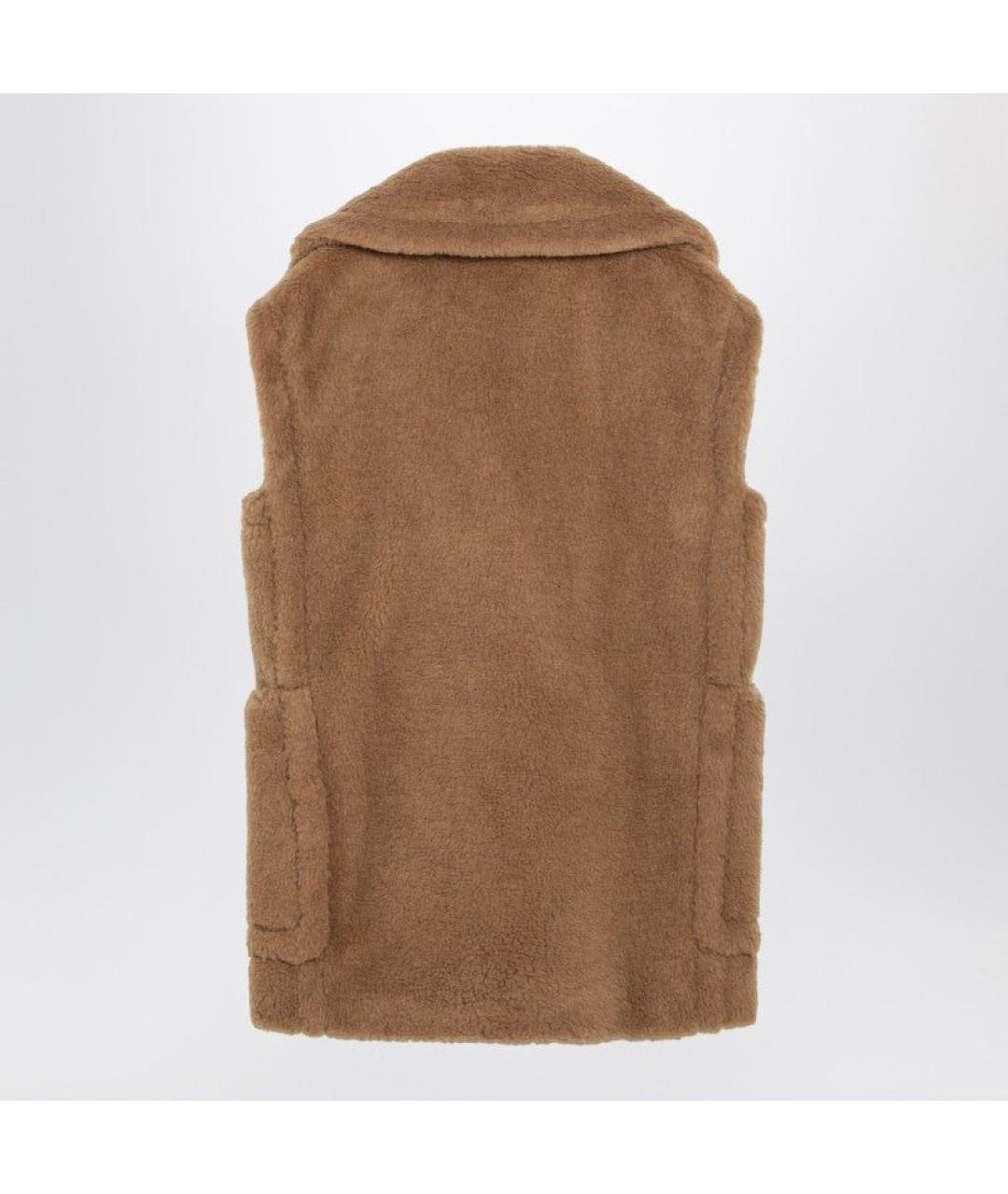 MAX MARA Коричневый шерстяной жилет, фото 2