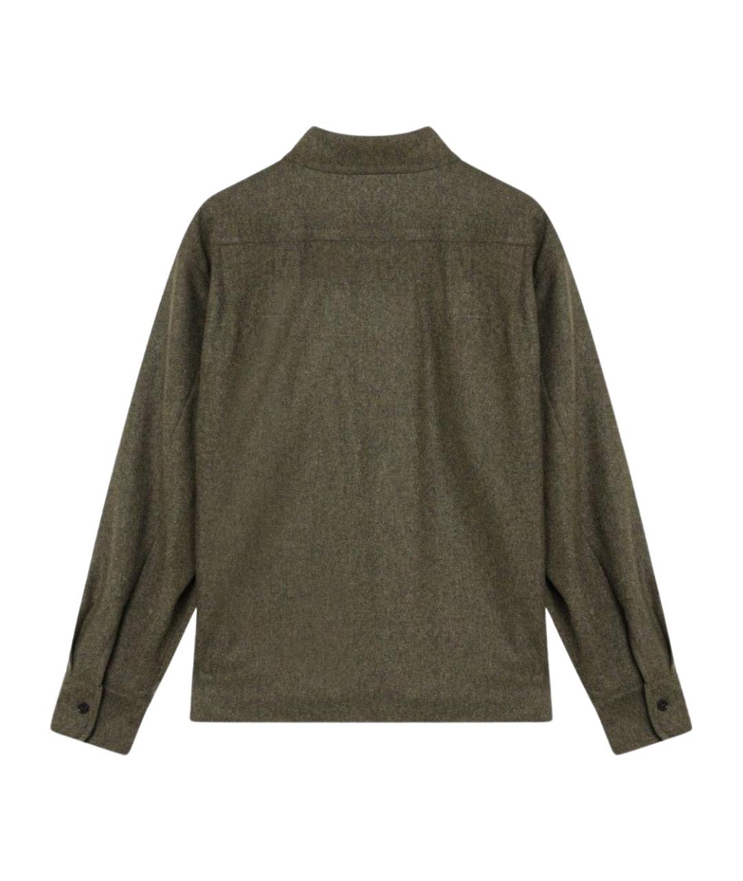 MAX MARA Зеленая шерстяная рубашка, фото 2