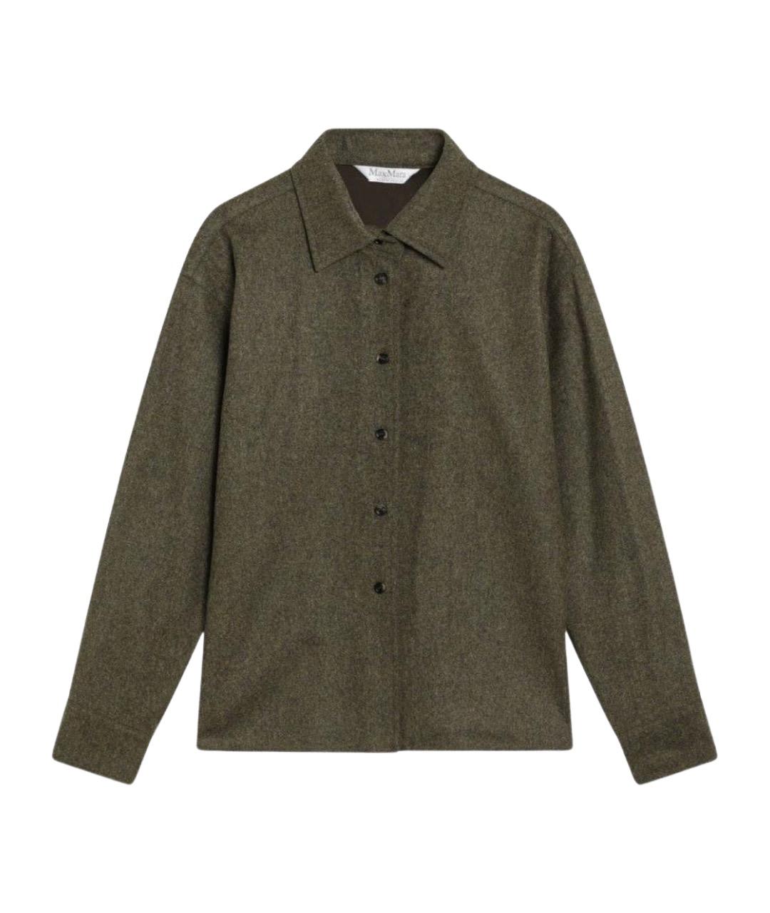 MAX MARA Зеленая шерстяная рубашка, фото 1