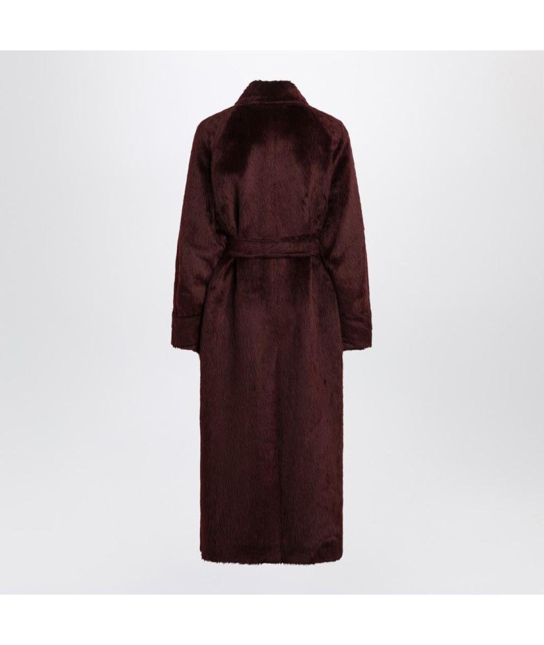 MAX MARA Бордовое шерстяное пальто, фото 2