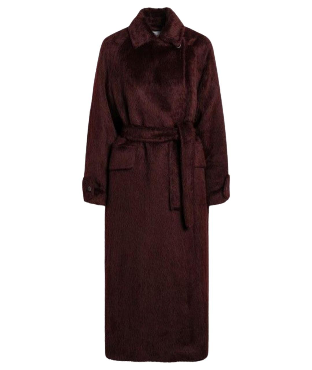 MAX MARA Бордовое шерстяное пальто, фото 1