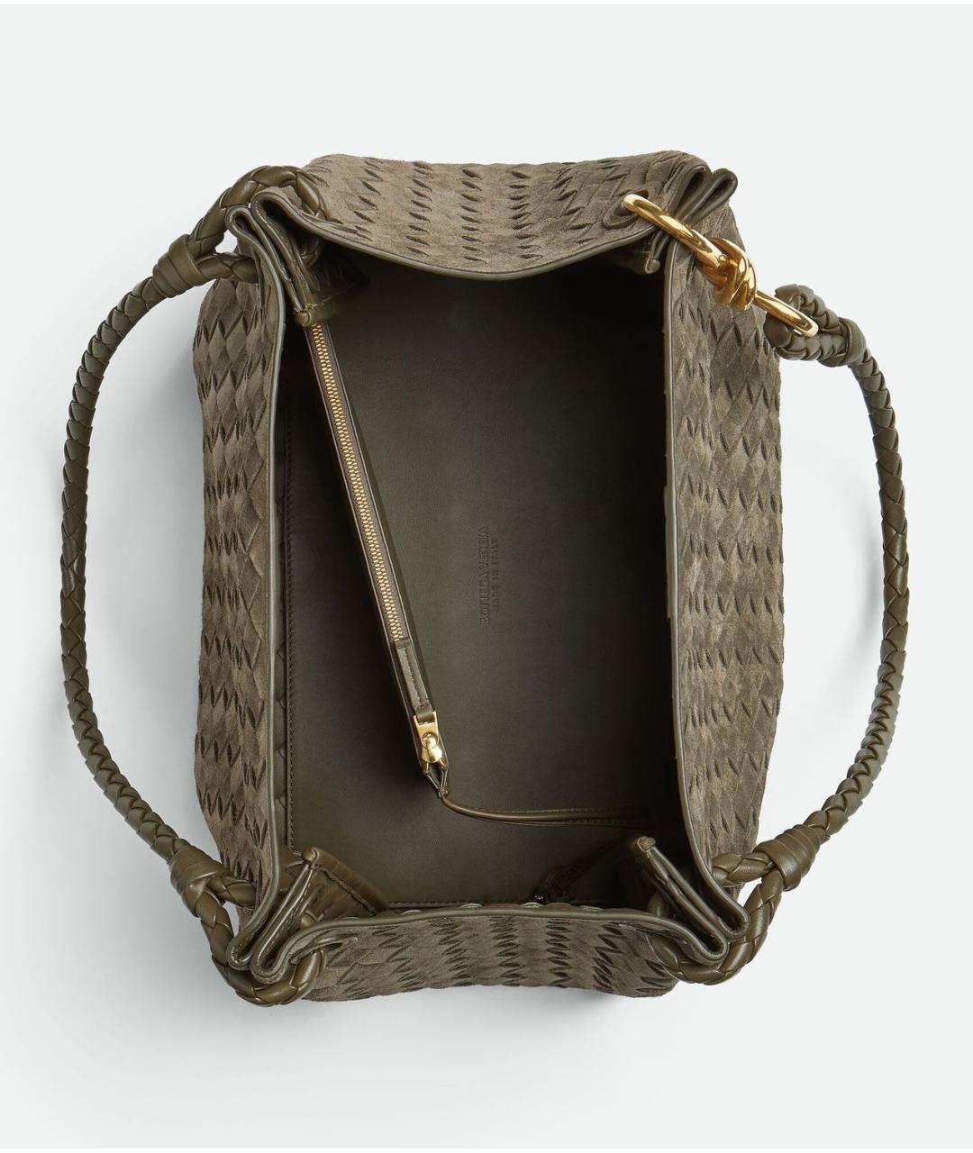 BOTTEGA VENETA Зеленая кожаная сумка через плечо, фото 2
