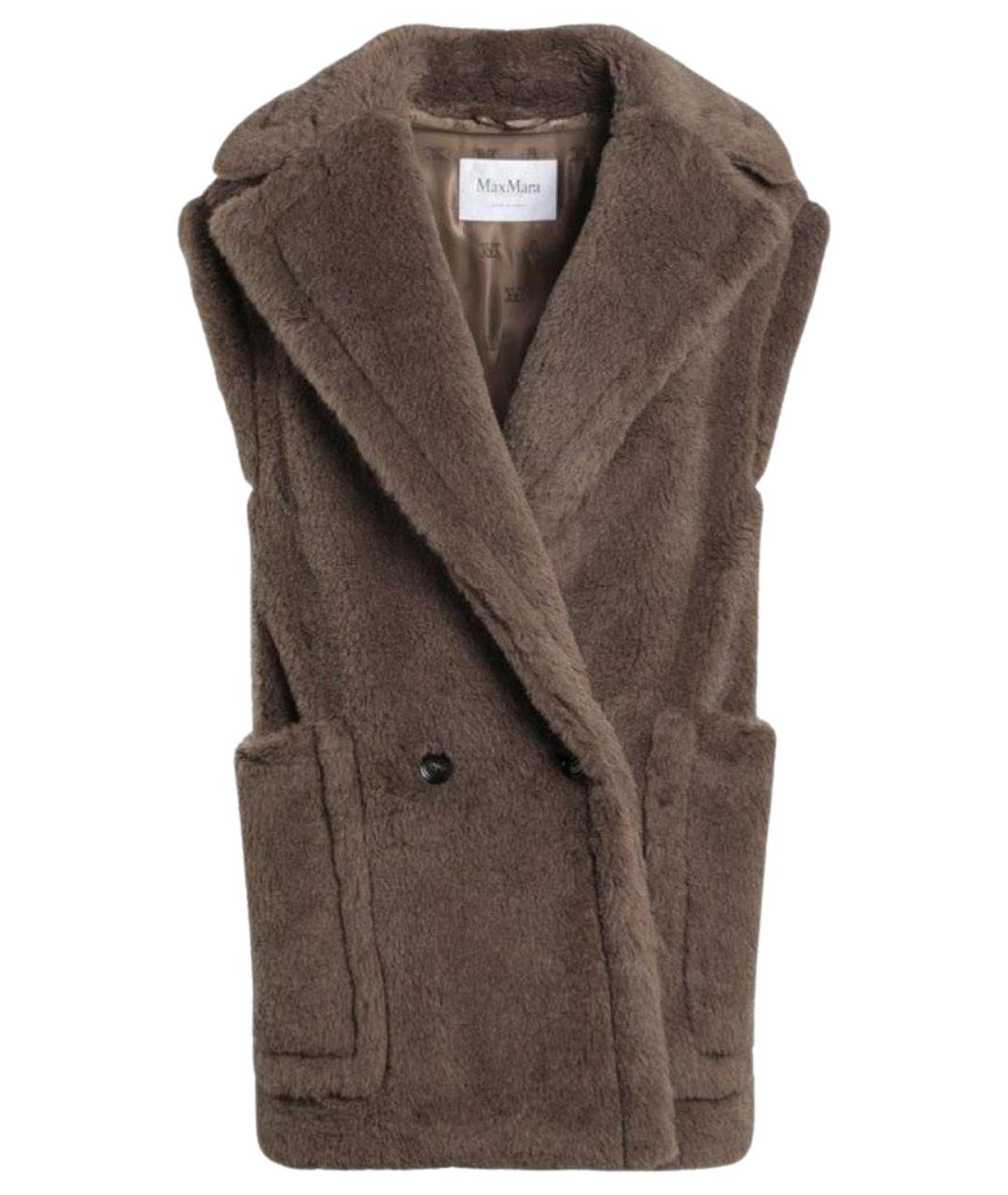 MAX MARA Коричневый шерстяной жилет, фото 1