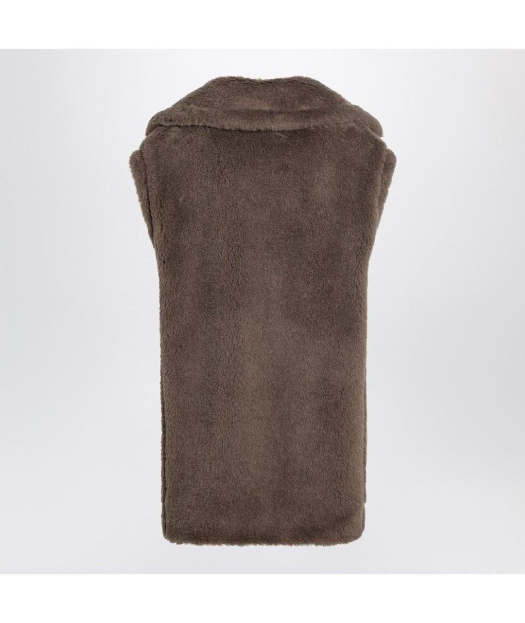 MAX MARA Коричневый шерстяной жилет, фото 2
