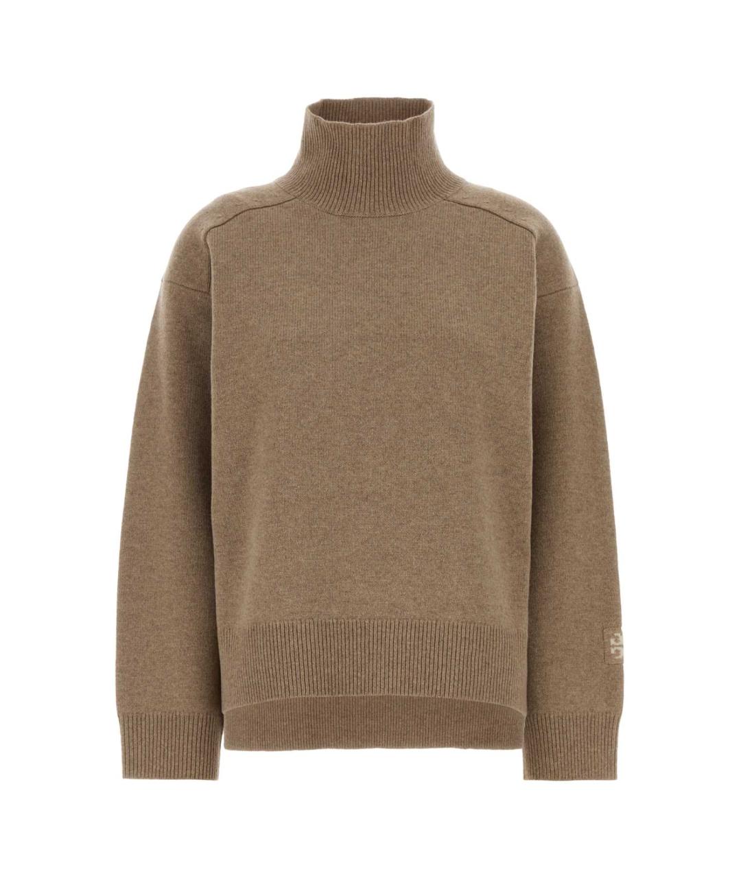 TORY BURCH Бежевый шерстяной джемпер / свитер, фото 1